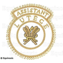 Badge / Macaron GLNF – Grande tenue provinciale – Assistant Grand Secrétaire – Lutèce – Brodé main
